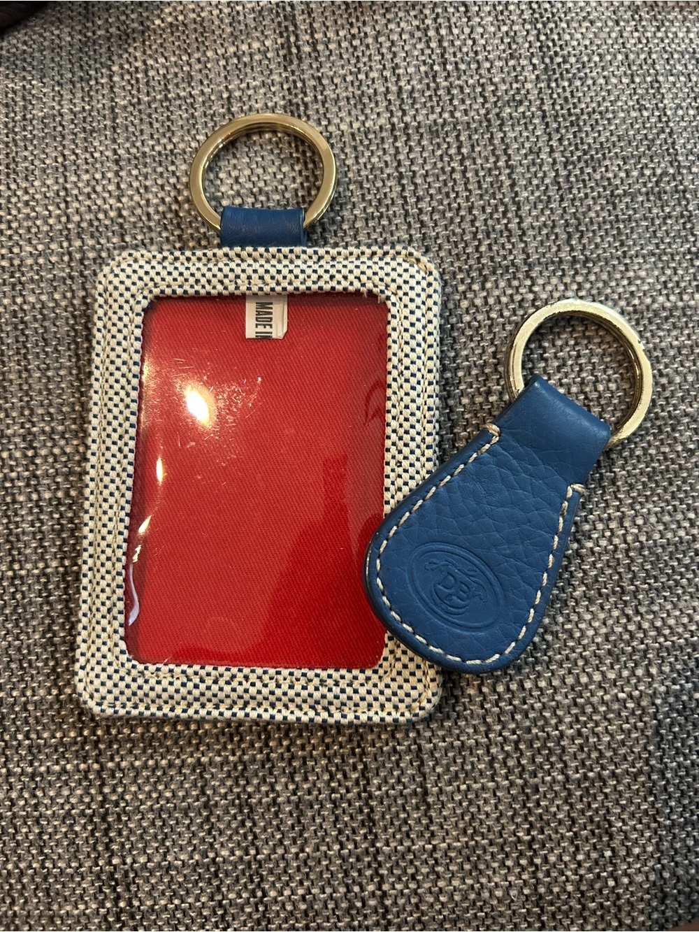Leather Blue Keyring and Card Holder Set - Dooney And Bourke